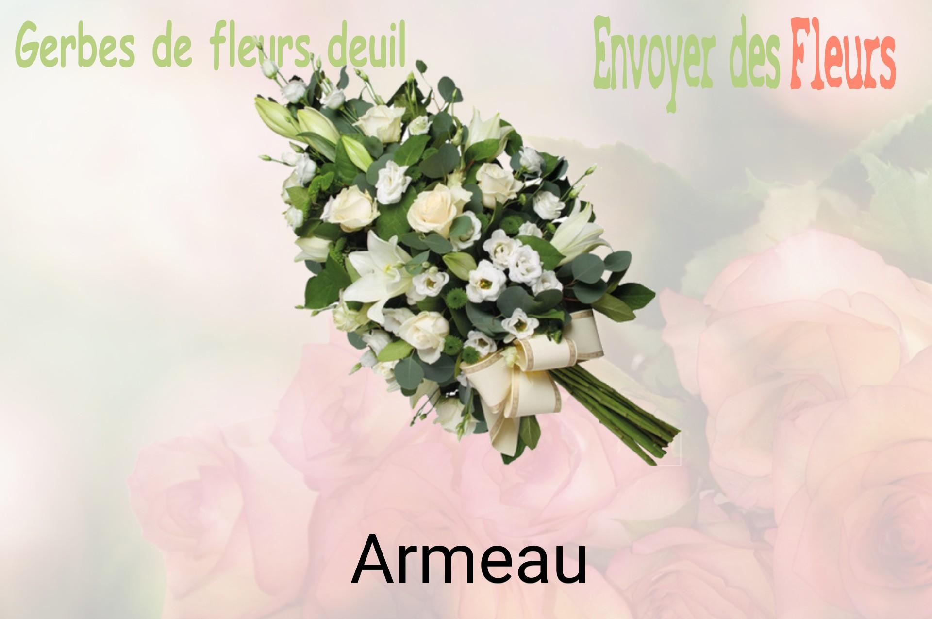 Gerbe de fleurs de deuil livrée à Armeau